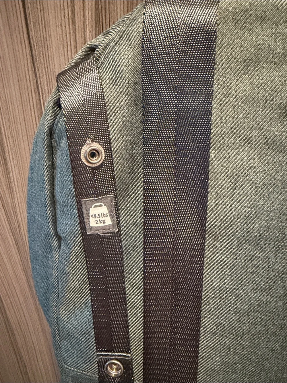 Everyday Green Canvas Backpack with Brown Trim